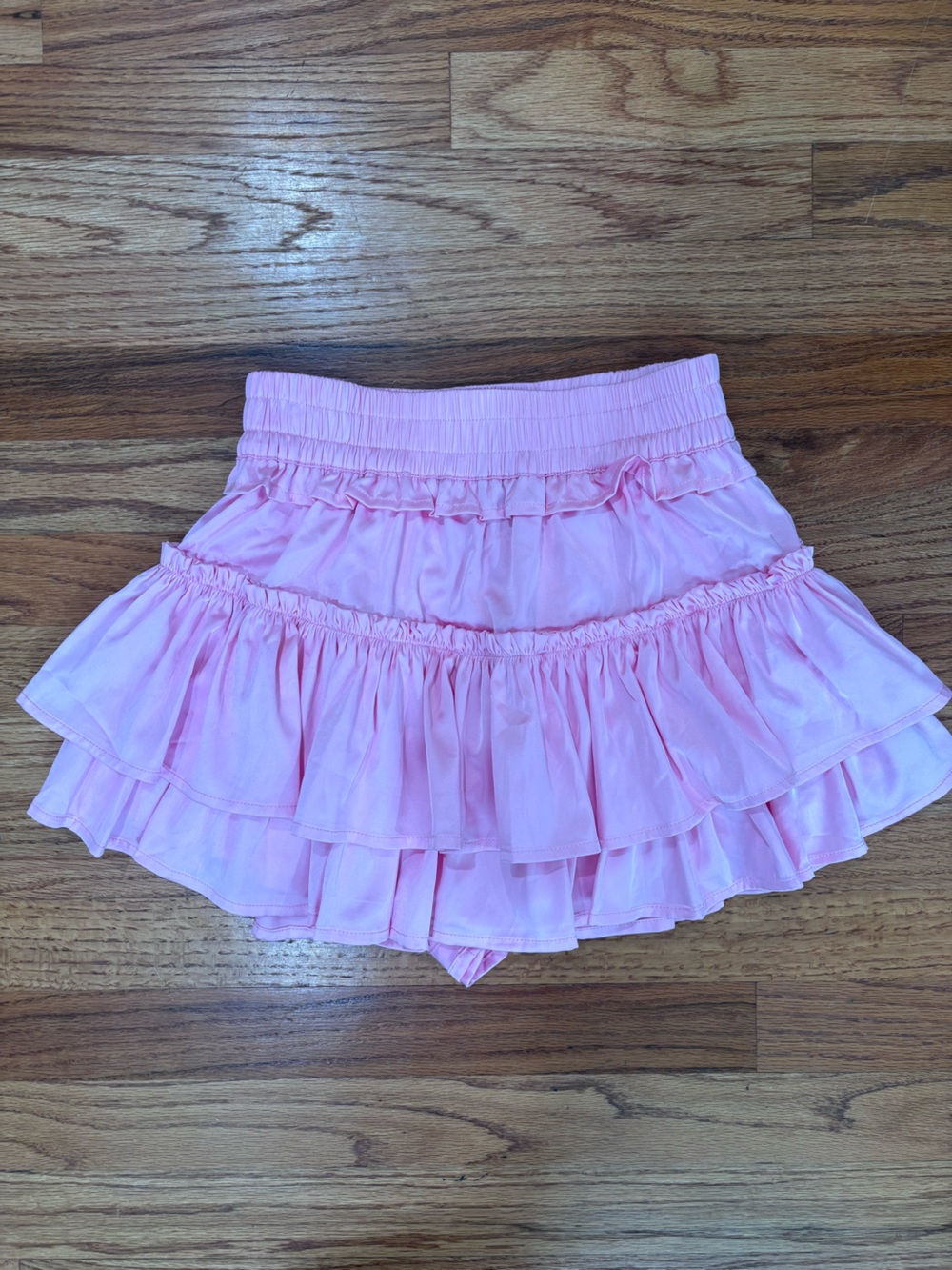 Cake For Dinner Willow Satin Mini Skirt Peony Pink XS